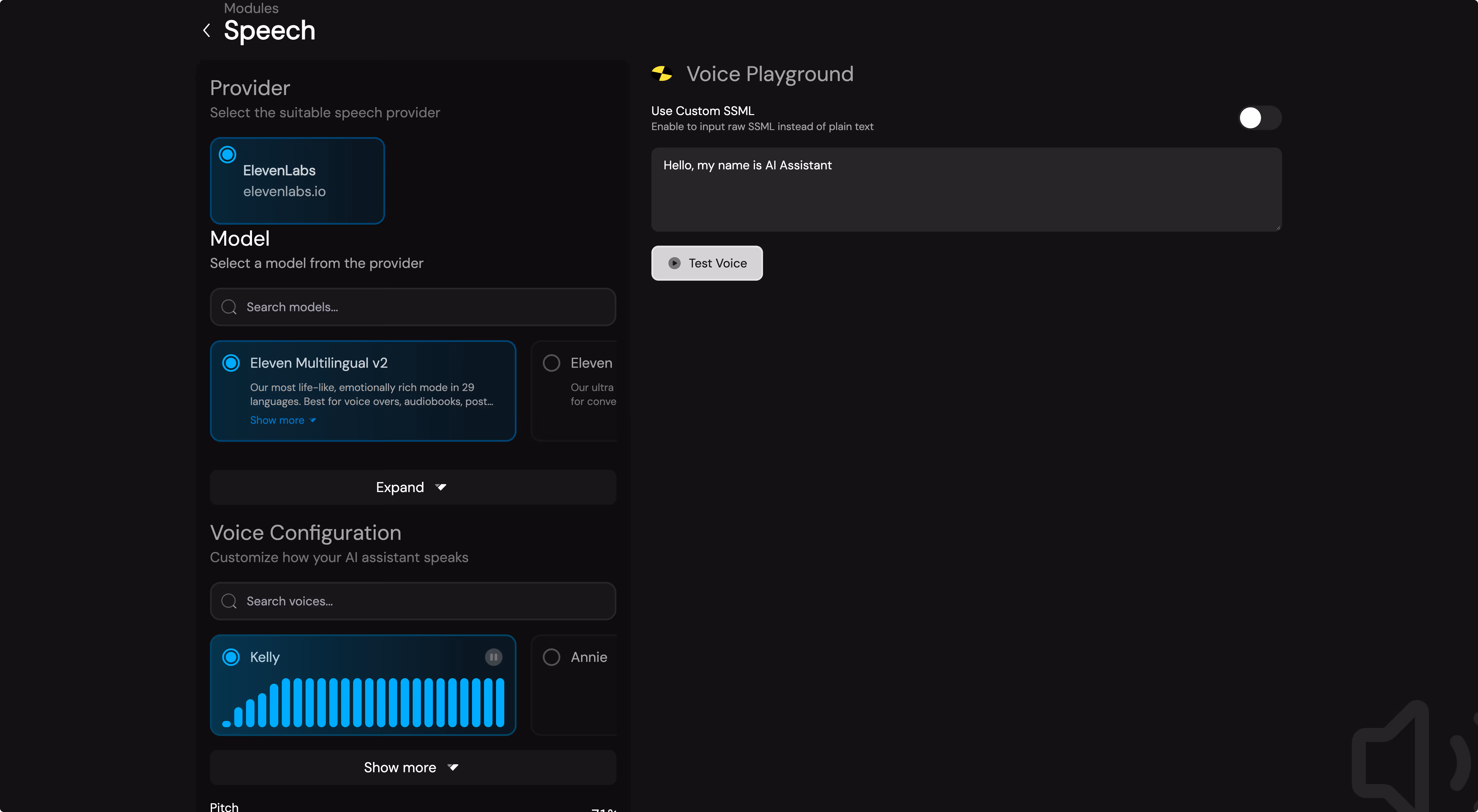 brand new speech design